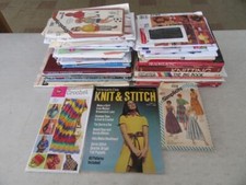 HUGE Lot of 68 KNITTING STITCHING CROCHET SEWING Books PATTERNS SOME VINTAGE