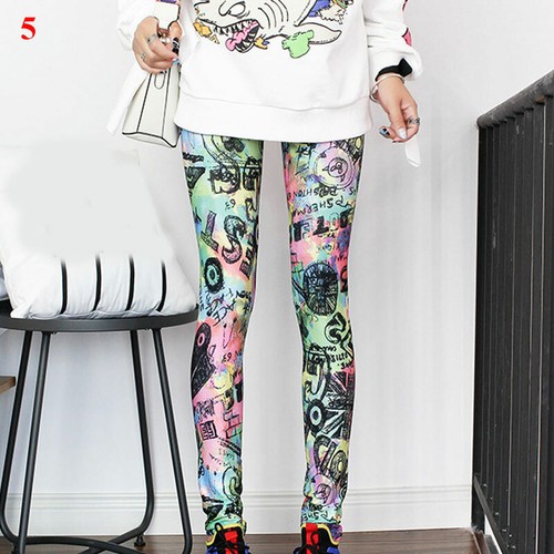 Women's Silky Cotton Ethnic Printed Milk Silk Leggings Breath Nine-Minute Pants - Picture 11 of 21