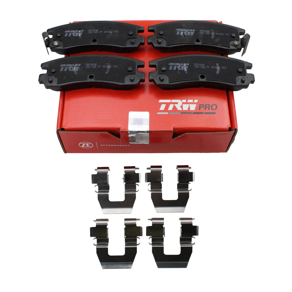 Juego de pastillas de freno traseras ranuradas de cerámica TRW Pro para Buick Chevy Oldsmobile Pontiac Foto 3 de 4