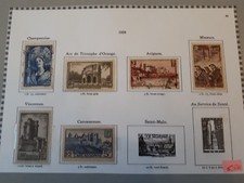 timbres France : 1938  YT n° 388, 389*, 390*, 391, 392*, 393*