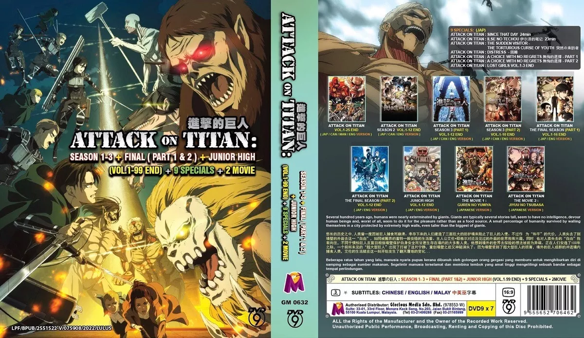 Attack On Titan (The Final Season - Part 1: VOL.1 - 16 End) ~ English  Version ~