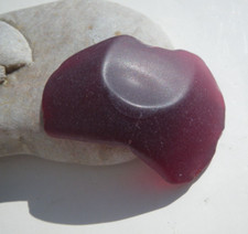 Sea Glass, Beautiful Large Unique Shaped Red
