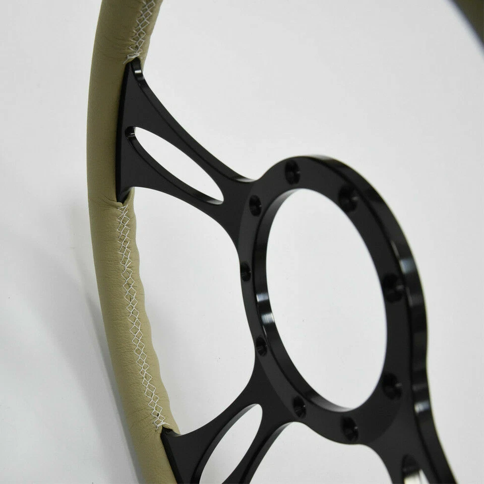 Kit Volante Billet Aluminio 9 Agujeros 14" con Botón Bocina y Adaptador Foto 3 de 4