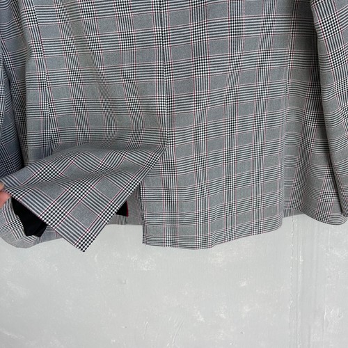 The Limited size 16 double breasted blazer gray red plaid career wear - Picture 8 of 13