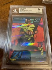 Russell Wilson 2020 Artist Proof Platinum 1of1 Beckett 9 Mint