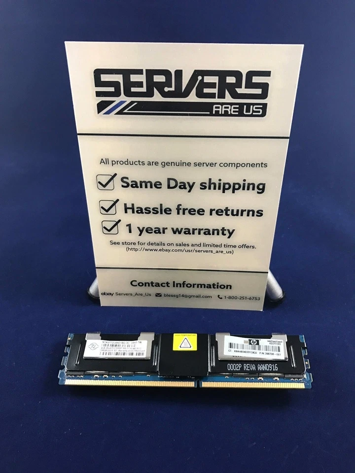 HP 2x4GB 8GB Memoria 397415-B21 398708-061 ProLiant Kit PC2-5300 DDR2 SDRAM Foto 2 de 4