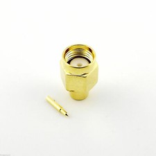 50pcs SMA Male Plug Solder For Semi-Rigid RG402 0.141" Cable RF Connector