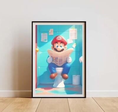 Mario and Bowser - poster on the famous Nintendo plumber 4
