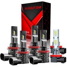 For Nissan Maxima 2016-2018 White LED Headlight High Low + Fog light bulbs Kit