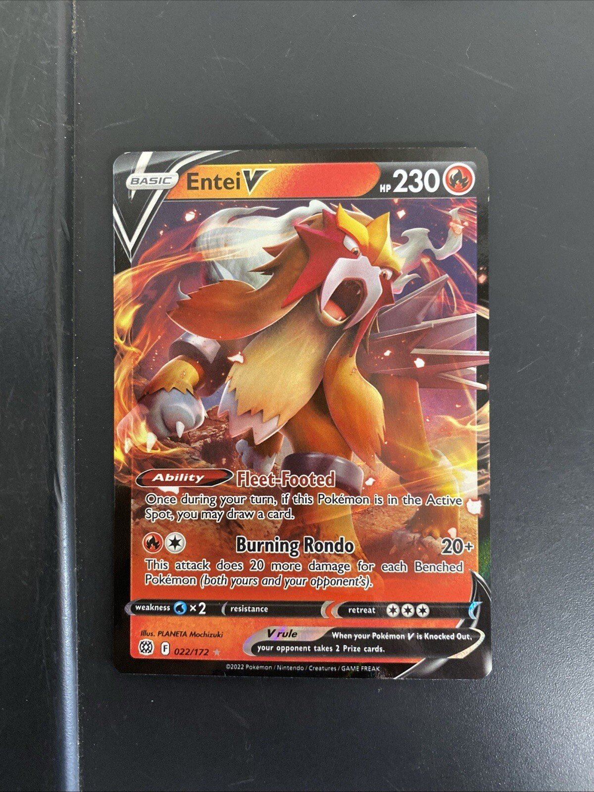 Entei V SWSH09: Brilliant Stars 022/172 Near Mint NM