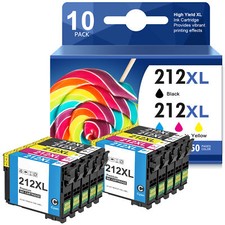 212XL Black Color Ink compatible for Epson 212XL Workforce XP-4100 WF-2850 Lot