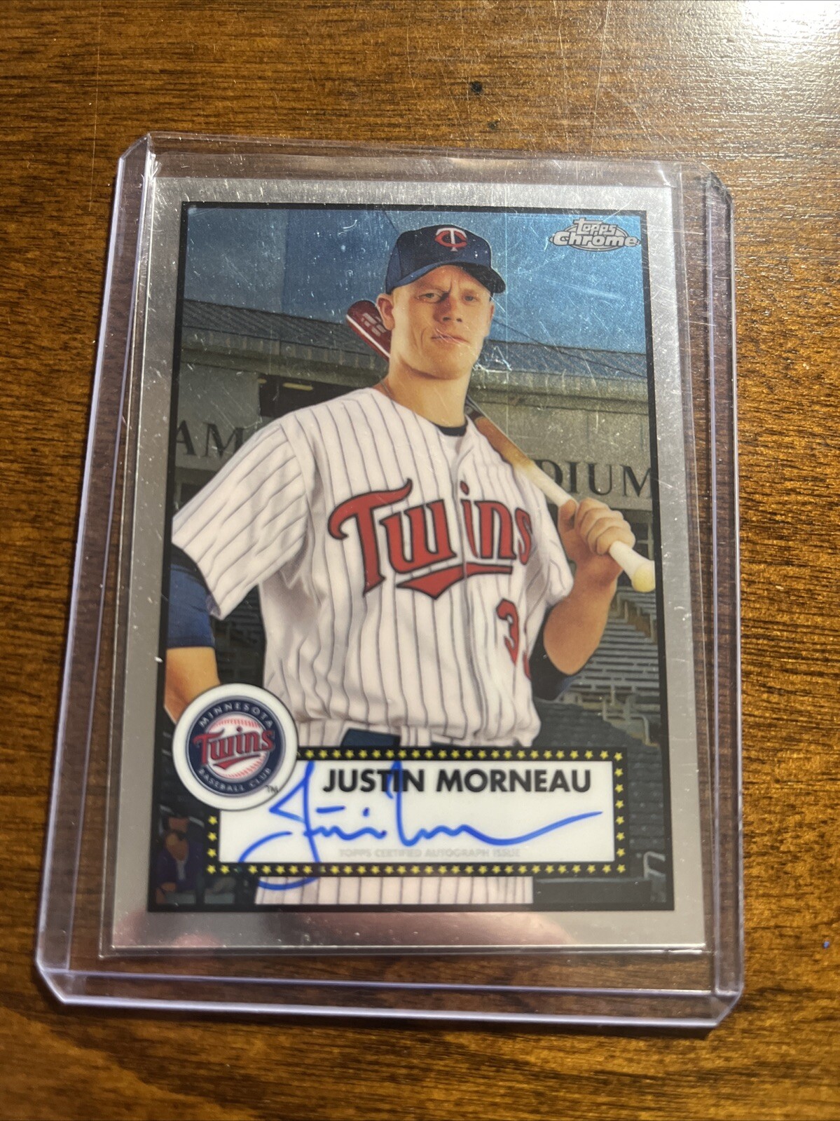 2021 Topps Chrome Platinum Anniversary Justin Morneau Auto #PA-JMO Autograph
