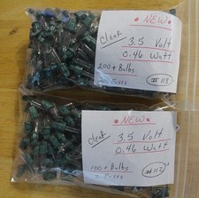 100 OR 200 CLEAR Replacement Mini Glass Bulb Incandescent 3.5 Volt 0.46 Watt