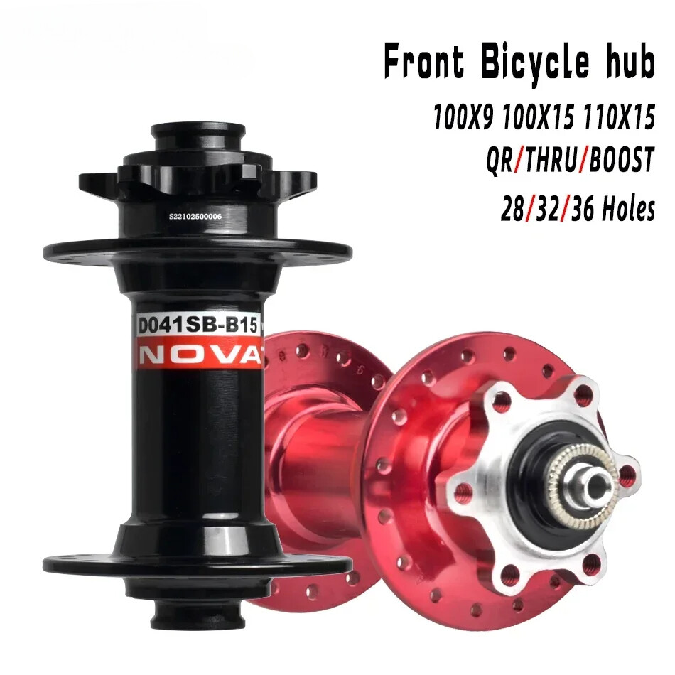 Front Mountain Bike Hub 28/32/36 Holes 6-Bolt Disc Brake for MTB