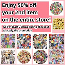 50pc Waterproof Vinyl Stickers Decals For Auto Luggage Phone Laptop Water Bottle