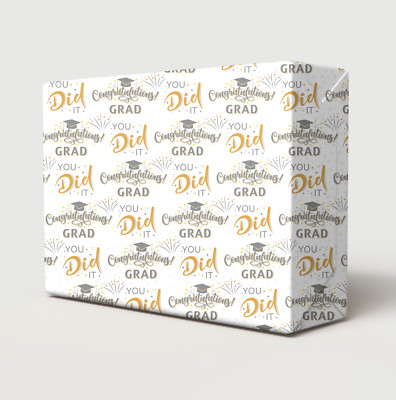 2 Blatt Abschluss Glückwunsch Universität College Geschenkpapier Unisex