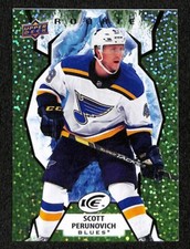 2021-22 Upper Deck Ice Scott Perunovich #118 Green Rookie Hockey Card Blues