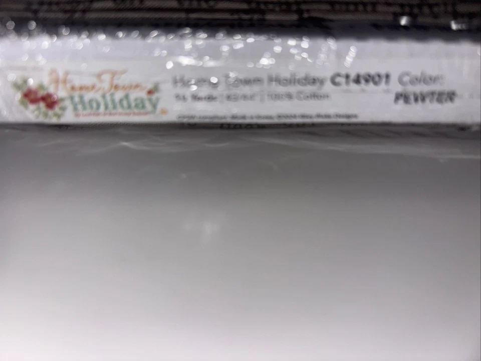 RILEY BLAKE Home Town Holiday 10 yardas de tela Navidad acolchado peltre Foto 3 de 4