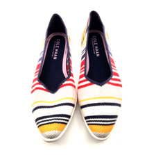 Cole Haan Springfeel Stitchlite Womens Sz 6.5 Pointy Skimmer Ballet Flat Stripe