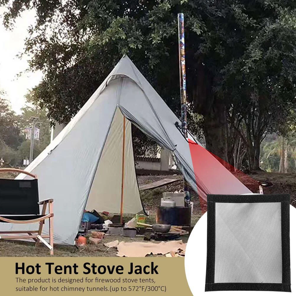 Outdoor Camping Tent Fireproof Cloth Woodstove Chimney Vent Fire Resistant  Cloth | eBay