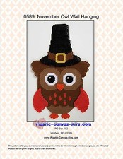 November/Thanksgiving Owl Wall Hanging-Plastic Canvas Pattern or Kit