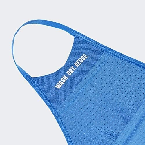 x3 adidas Face Mask Cover Reuseable Size Small (one Size) Blue - Picture 3 of 3