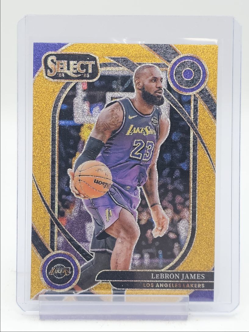LEBRON JAMES 2024-25 SELECT COURTSIDE GLITTER GOLD PRIZM LAKERS #241 Q1527