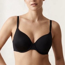 SKIMS Fits Everybody T-Shirt Demi Bra Black Onyx Size 34DD New