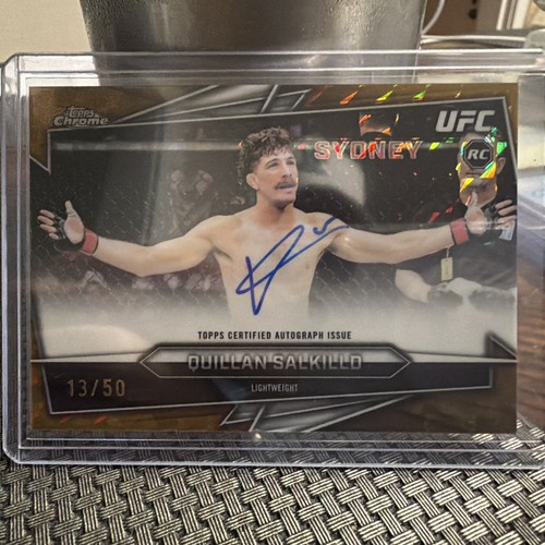 2026 Topps Chrome UFC Quillan Salkilld Gold Auto Geometric Refractor /50 RC