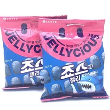 Lotte Korea Jellycious Gummy Fruit Jelly - Jaws Bar Gummy 70gx2bags