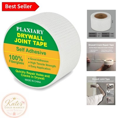 High-Strength Self-Adhesive Fiberglass Wall Mesh Tape 2'' x 66' for Quick Fixes