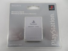 NEW - Genuine Sony PlayStation 1  2 PS1 PS2 Memory Card SCPH-1020 Gray - SEALED