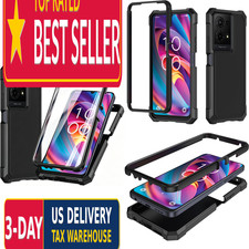 for TCL K32 5G / TCL K33 5G Phone Case with Screen Protector Black for TCL K33