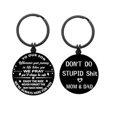 To My Son Keychain   Funny  Unique Gift from Mom for Teen Boys 13-21