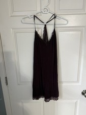 Victoria's Secret Heavenly lace trim short slip dress size XS in grape purple
