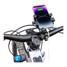 Support Téléphone Vélo Antichoc Alliage Aluminium pour Guidon 218 à 318mm
