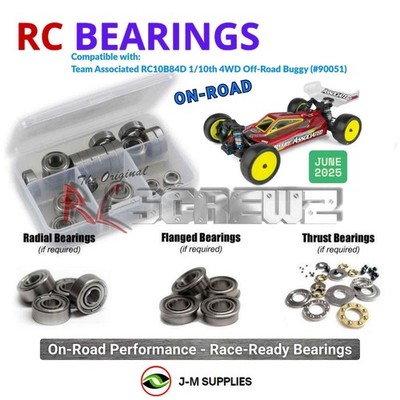 RCScrewZ Metal Shielded Bearings asc162b for Associated B84D 1/10 (90051) | KIT