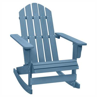 Garten Adirondack Schaukelstuhl blau massiv Kiefernholz 70x91,5x92cm Outdoor Terrasse.