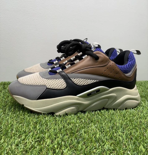 Taille 45 EU (12 US) Baskets Dior B22 Café/Violet EXCELLENT ÉTAT !