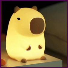 Cute Cartoon Capybara Night Light Battery Dimming Sleep Night Lamp for