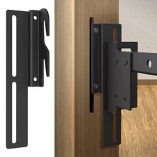 4 Pcs 711 Bed Frame Brackets for Headboard or Footboard, Black Bolt-On to ...