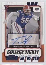 2021 Contenders Draft Picks Game Ticket Blue 28/99 Tedarrell Slaton Auto 4nl