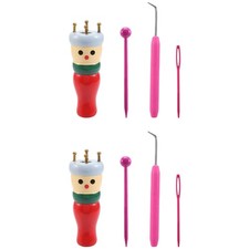 French Knitter Tool 2 Pack, Wooden Knitting Set Spool Knitting Doll8535