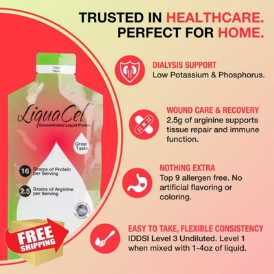 LiquaCel Liquid Protein - Watermelon 30 Pack - Collagen Arginine