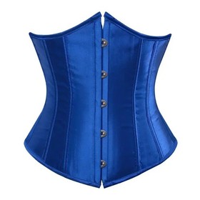 Gothic Underbust Corset Waist Cincher Bustier Top Satin Lace Up Lingerie Plus