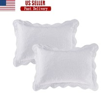 Cotton Quilted Paisley Medallion Embroidered Shams 2 Pack Bedroom D cor New