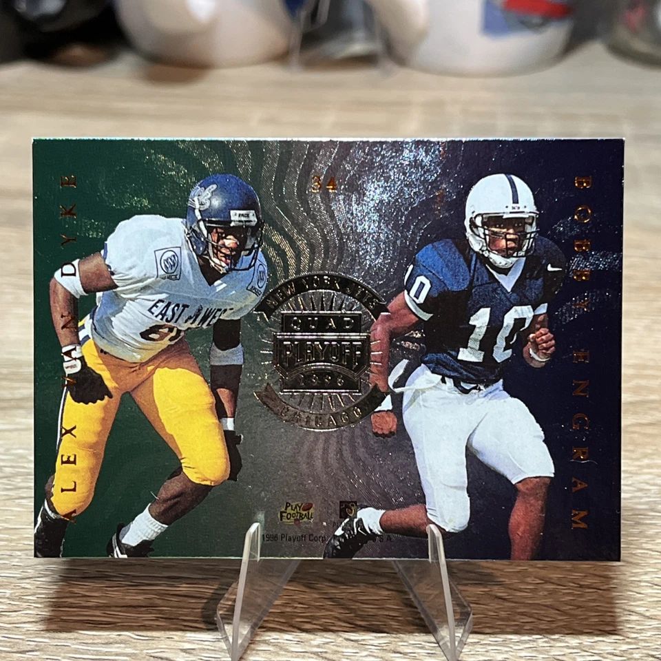 1996 Playoff Absolute - Quad Series Karim Abdul-Jabbar, Bobby Engram, Derrick... - Image 2 of 2