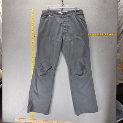 Kenvelo Jeans Mens 32x32 Gray Western Straight Button Fly Raw Denim Workwear