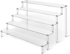 Acrylic Risers Display Stand Action Figures 5 Tier Clear Display Collectibles