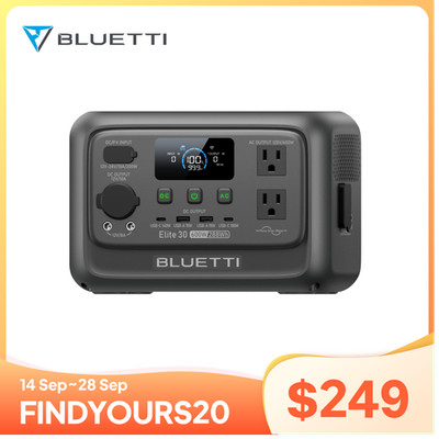 BLUETTI Elite 30 V2 288Wh 600W Portable Power Station LFP Battery for Camping